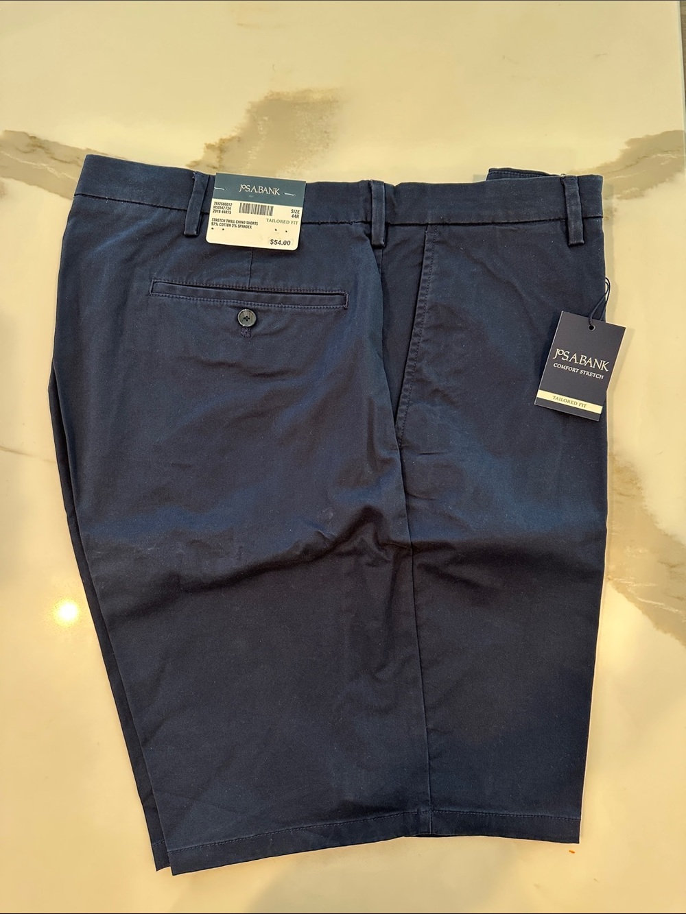 NWT Jos. A. Bank Navy Men's Stretch Chino Shorts